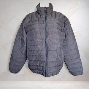 Hawke Co Men's Grey Puffer Jacket Size Large Performance Sport Fiber Winter